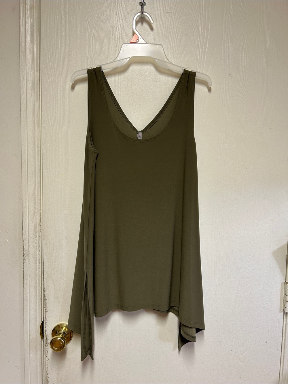 Last Tango Olive V-Neck Swing Tank